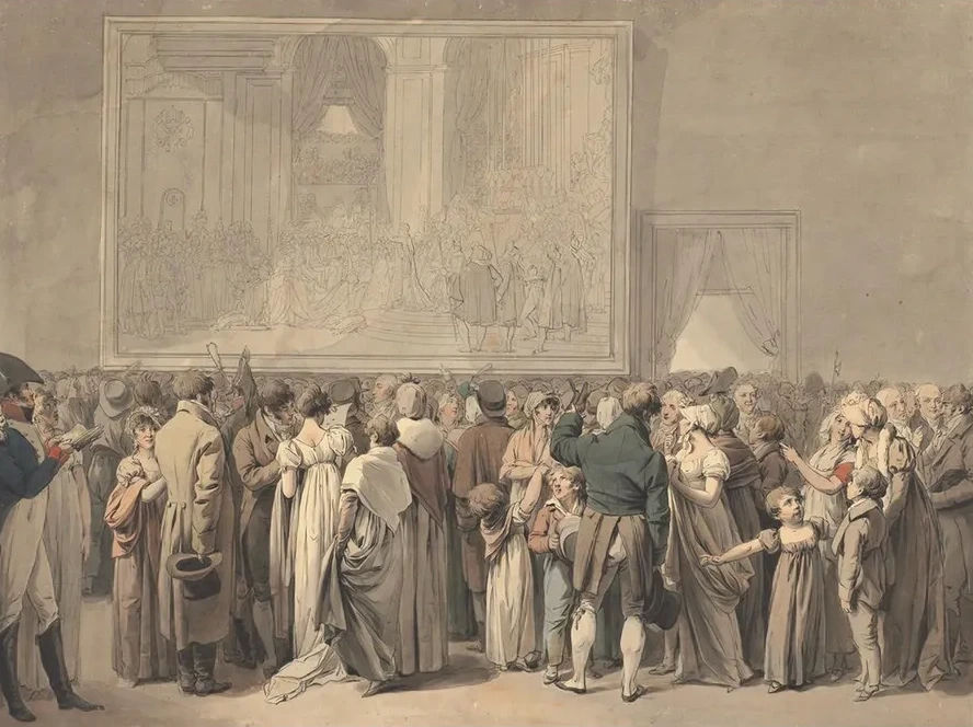 The Public In The Salon Of The Louvre, Viewing The Painting Of The sacre