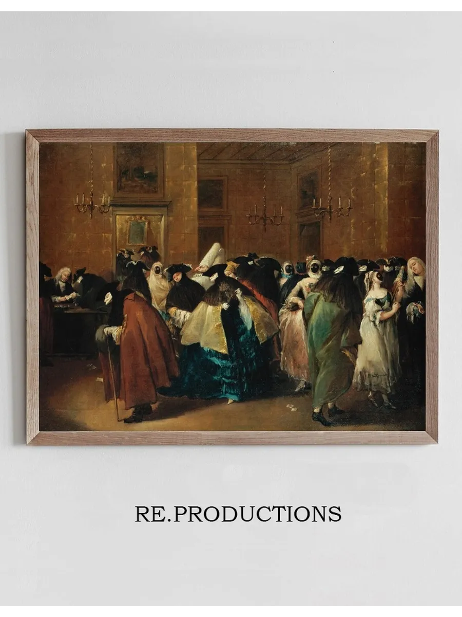The Ridotto In Venice With Masked Figures Conversing