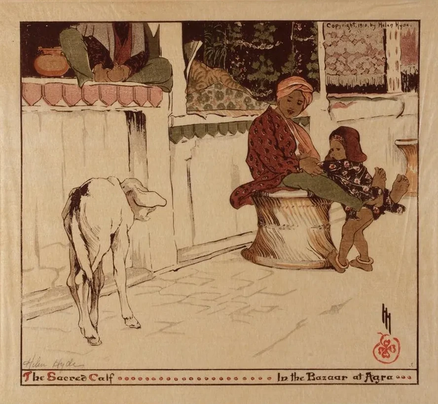 The Sacred Calf in the Bazaar at Agra