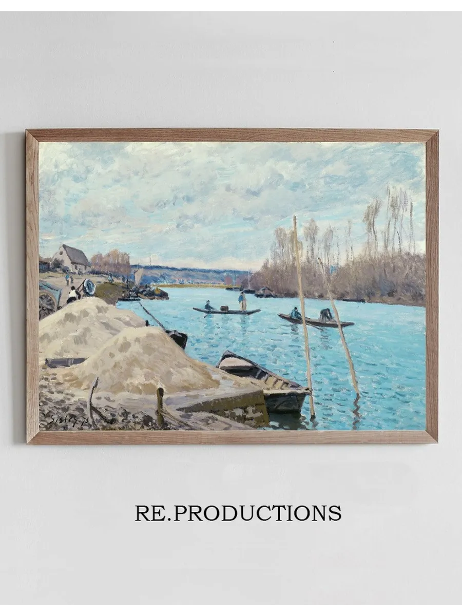 The Seine at Port - Marly, Piles of Sand