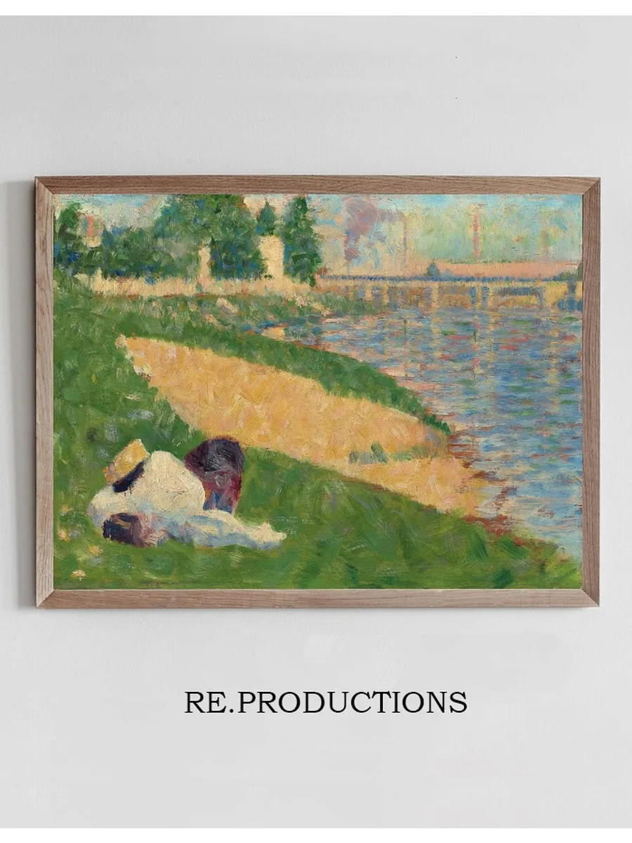 The Seine with Clothing on the Bank (Study for Bathers at Asni res)