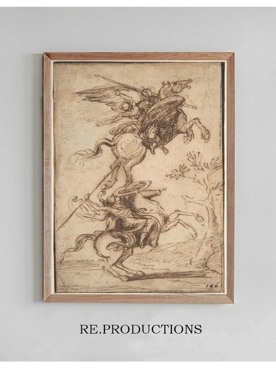 The Sorcerer Atlante Abducting Pinabello's Lady (Ariosto, Orlando Furioso, canto II, 38)