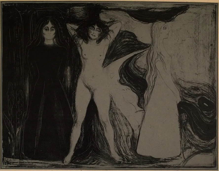 The Sphynx Woman in Three Stages