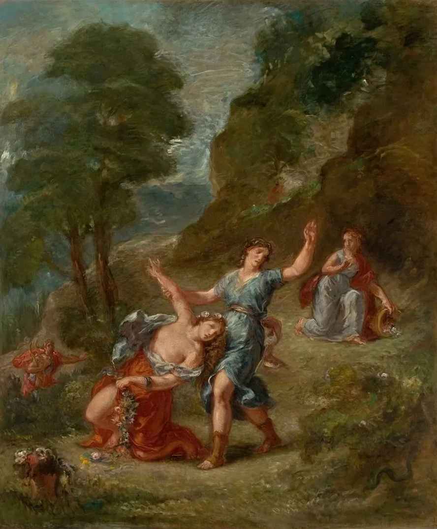 The Spring Eurydice Bitten by a Serpent While Picking Flowers (eurydice's Death)