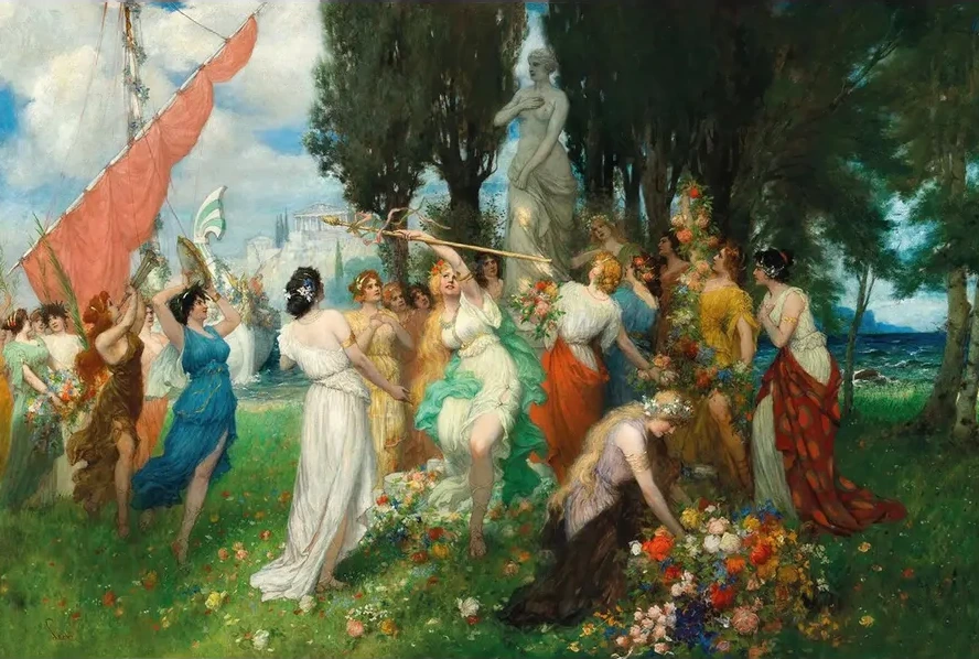 The Spring Festival of Flora Before the Acropolis