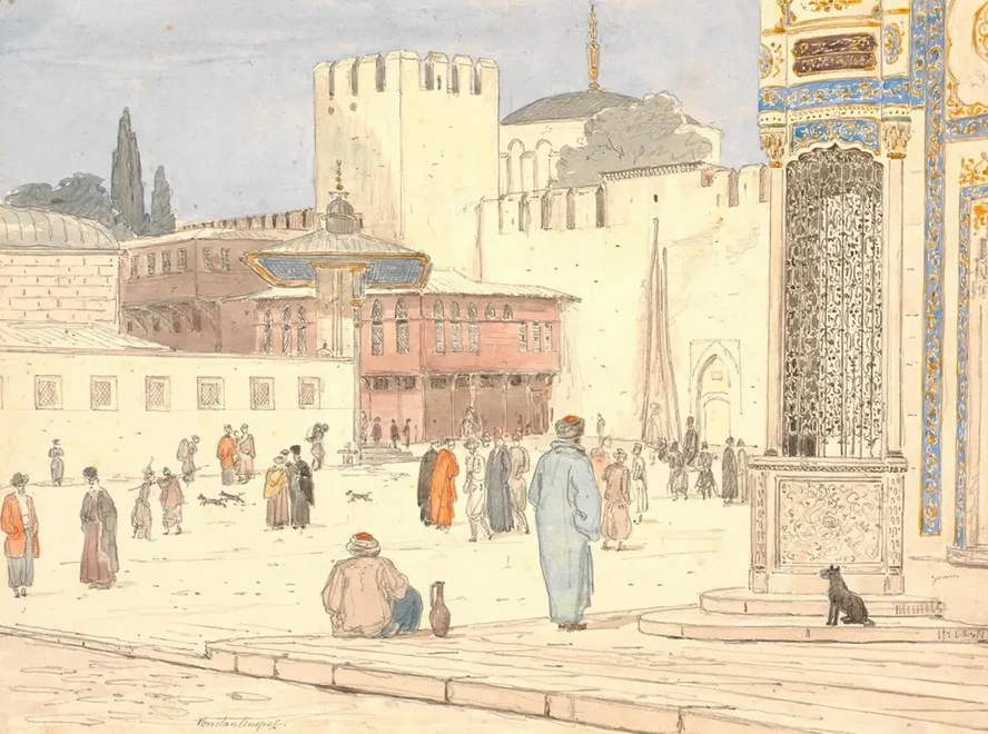The Square in Front of Bab - i - H mayan in Constantinople
