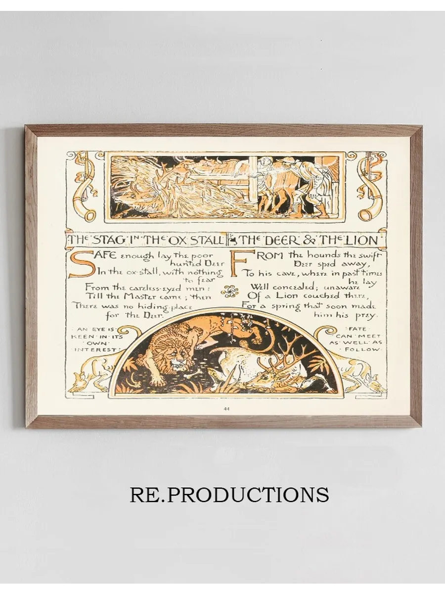 The Stag in the Ox - stall, The Deer and the Lion