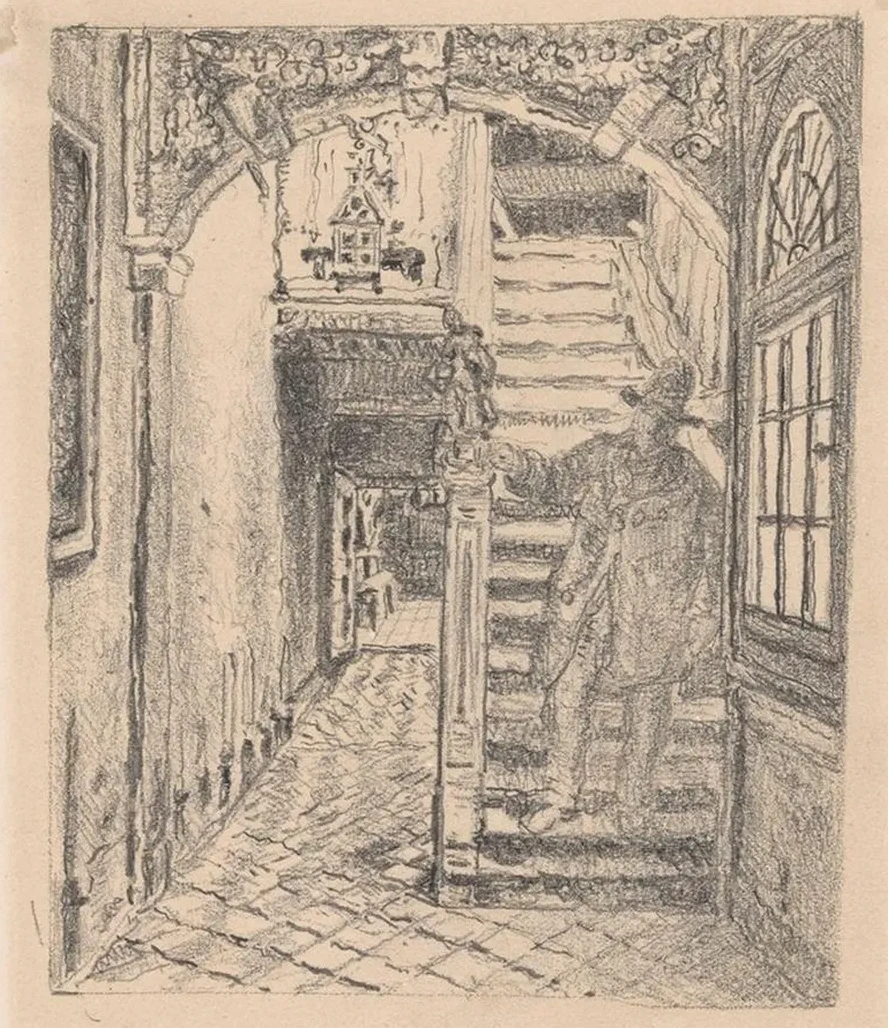 The Stairs of the Waterhouse in Antwerp