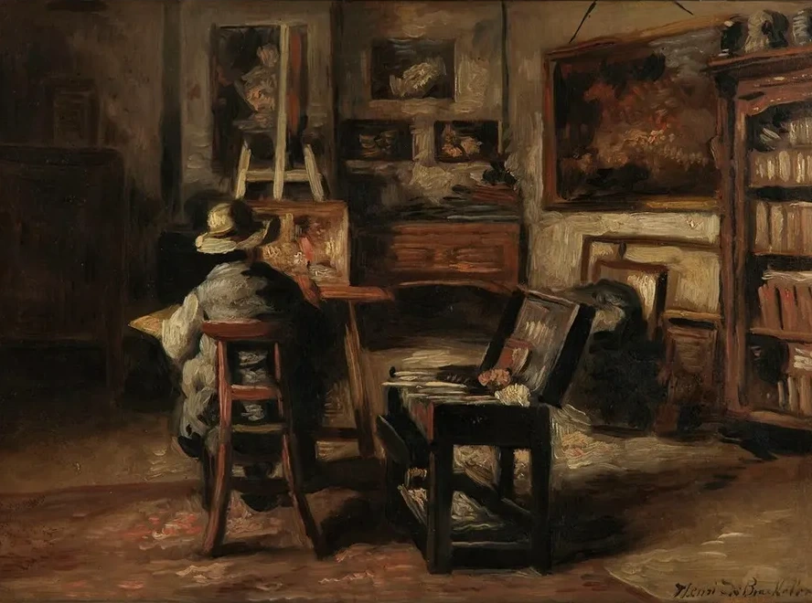 The Studio of Ferdinand De Braekeleer I, Father of the Painter
