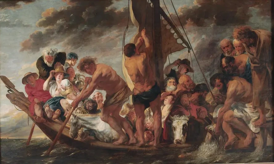 The Tribute Money. Peter Finding the Silver Coin in the Mouth of the Fish. Also called The Ferry Boat to Antwe
