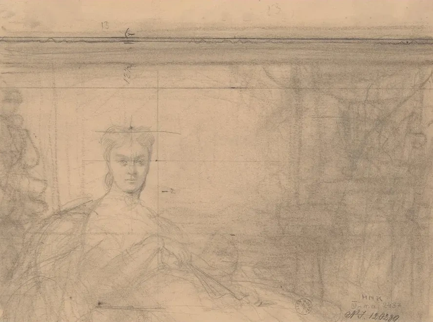 The Upper Part of the Sketch to the Portrait of Emilia W odkowska