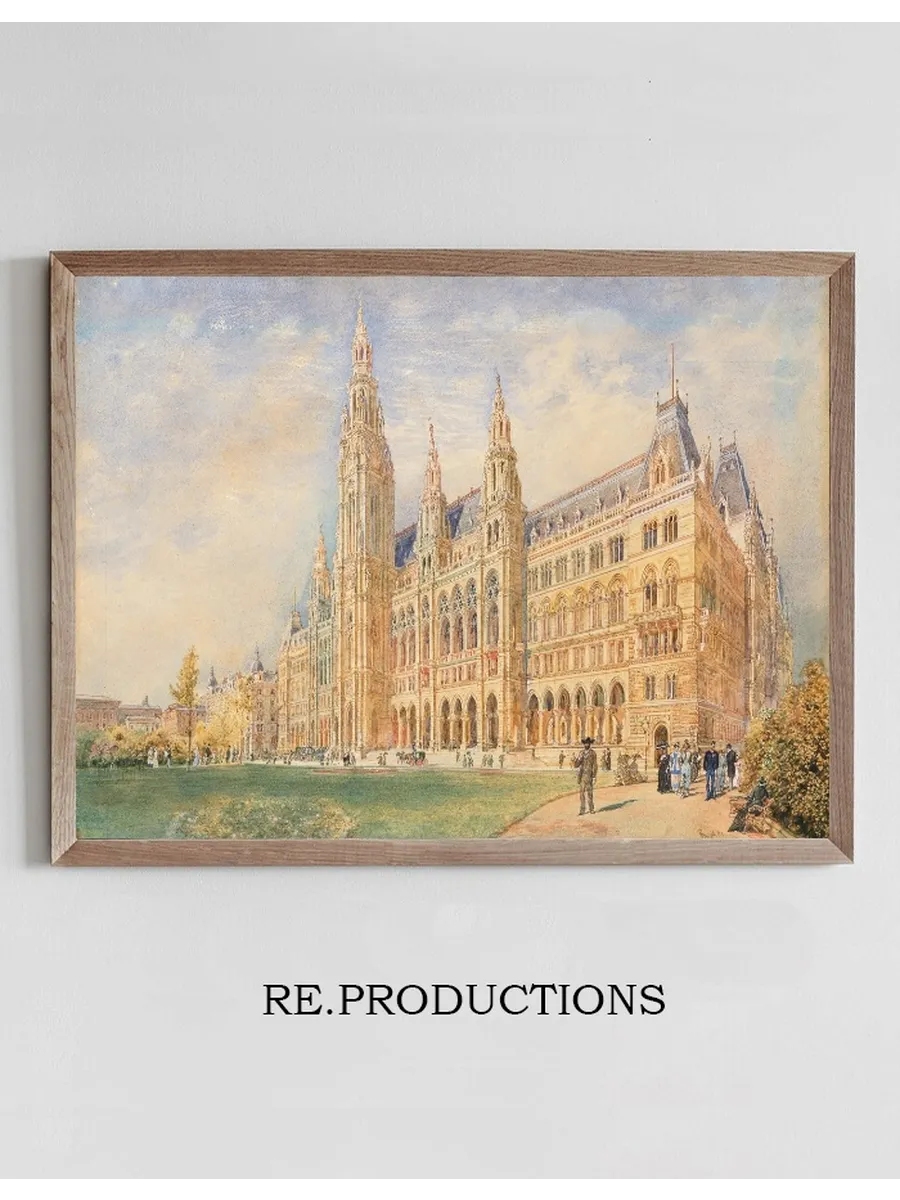 The Vienna City Hall and the City Hall Square with Figures