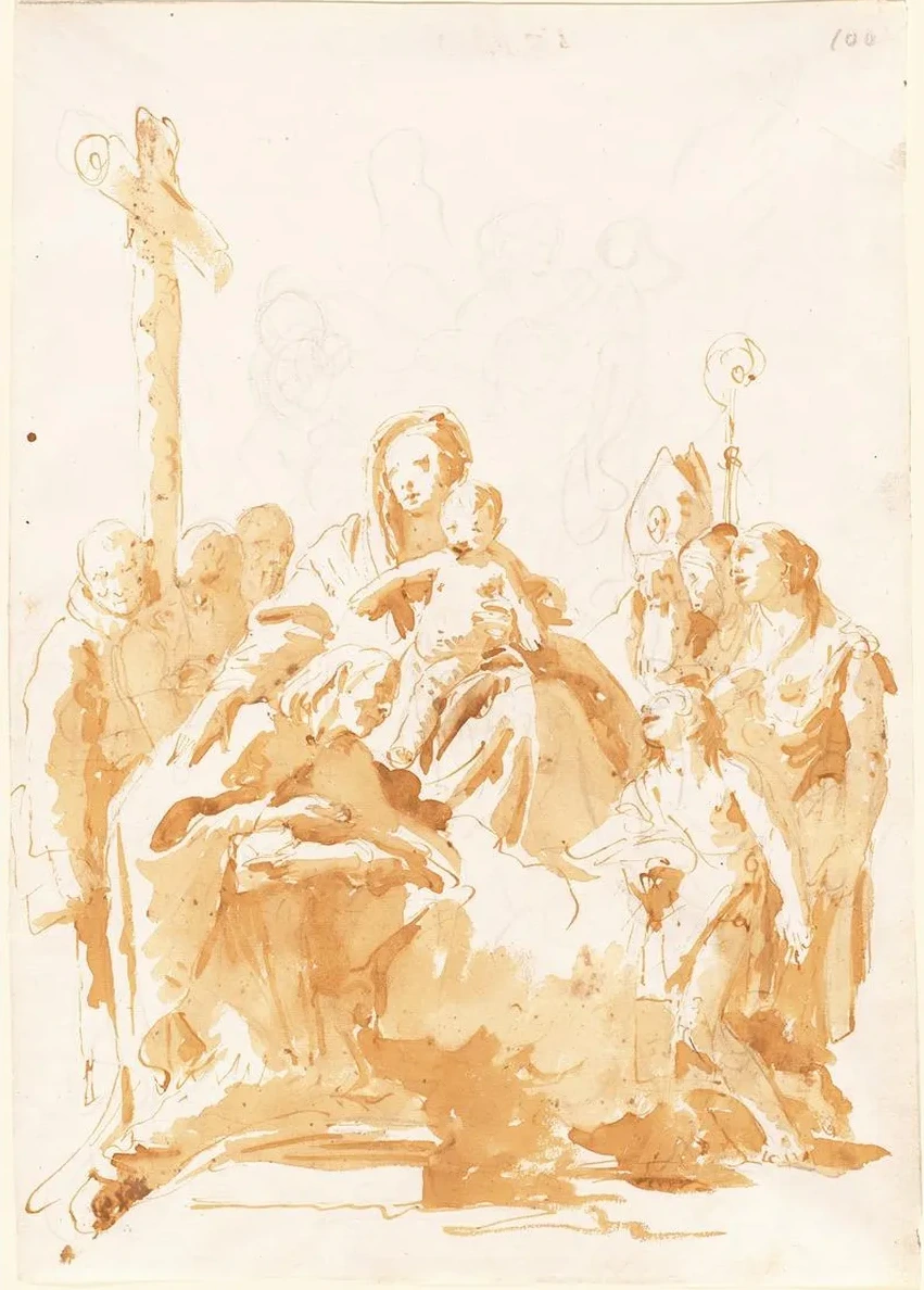 The Virgin and Child Adored by Bishops, Monks and Women
