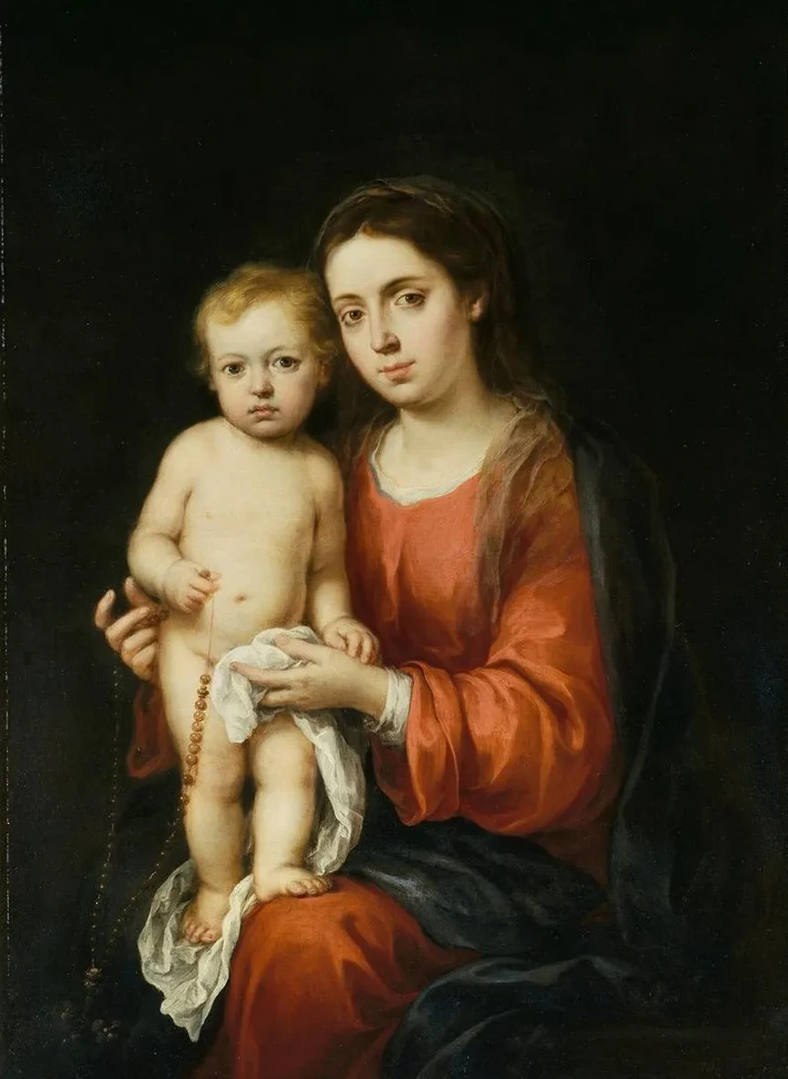 The Virgin and Child with a Rosary