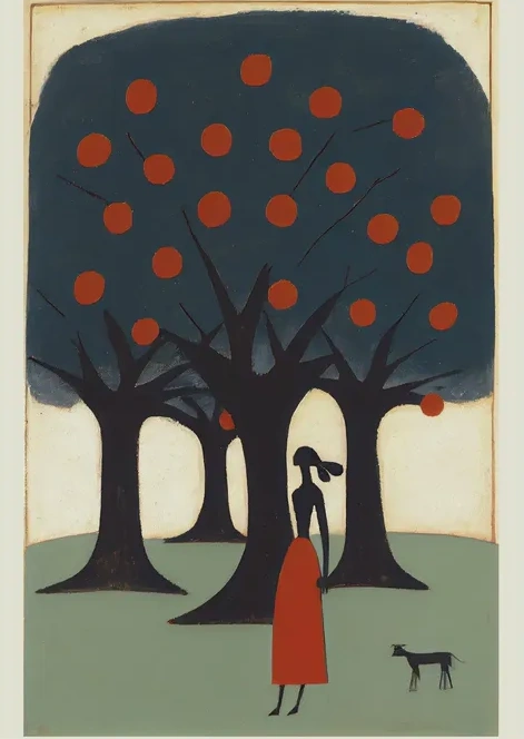 The Woman And The Apple Tree