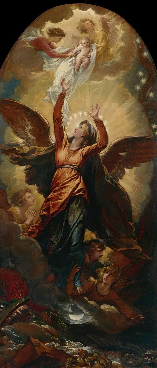 The Woman Clothed with the Sun Fleeth from the Persecution of the Dragon