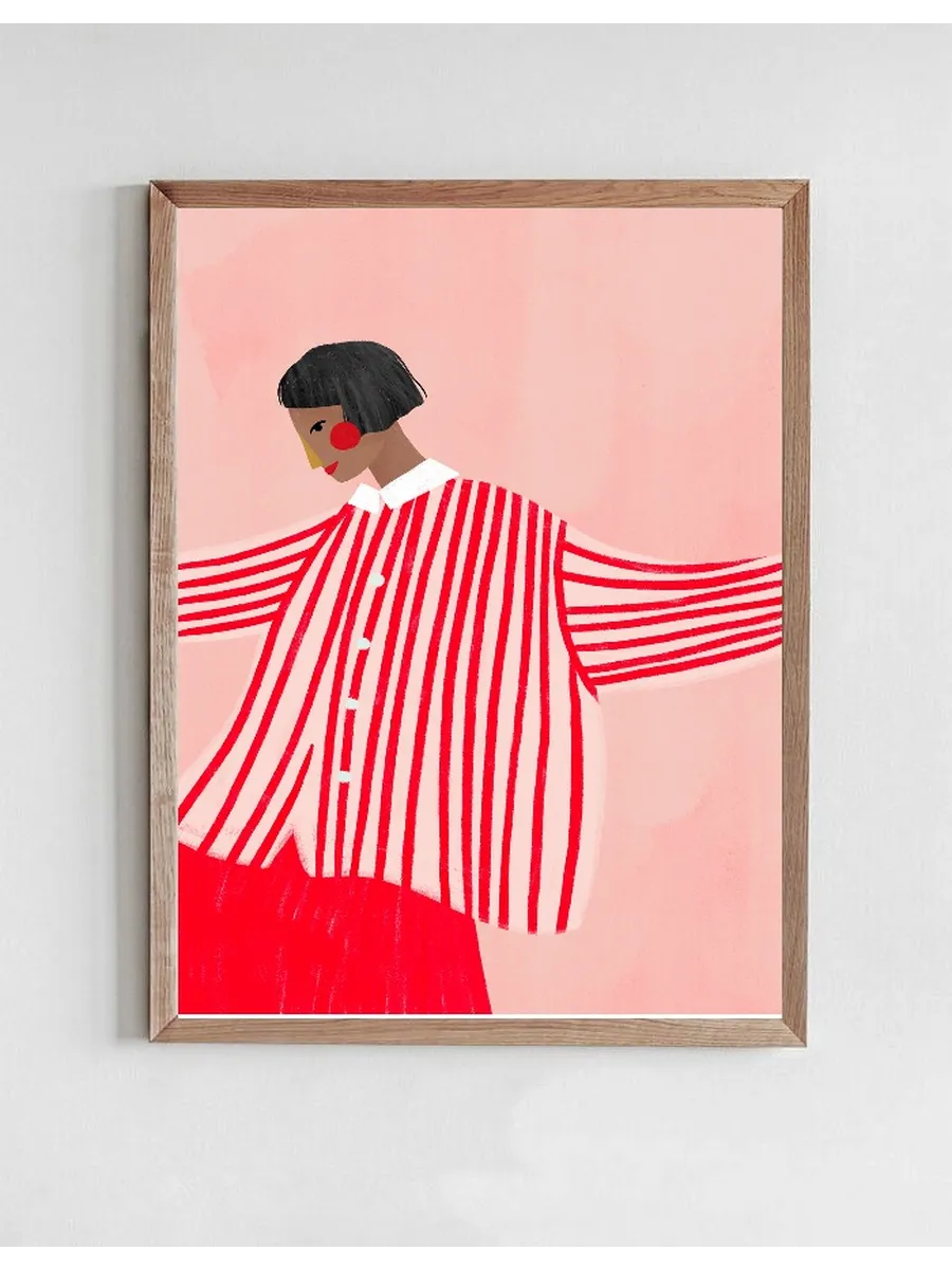 The Woman With the Red Stripes