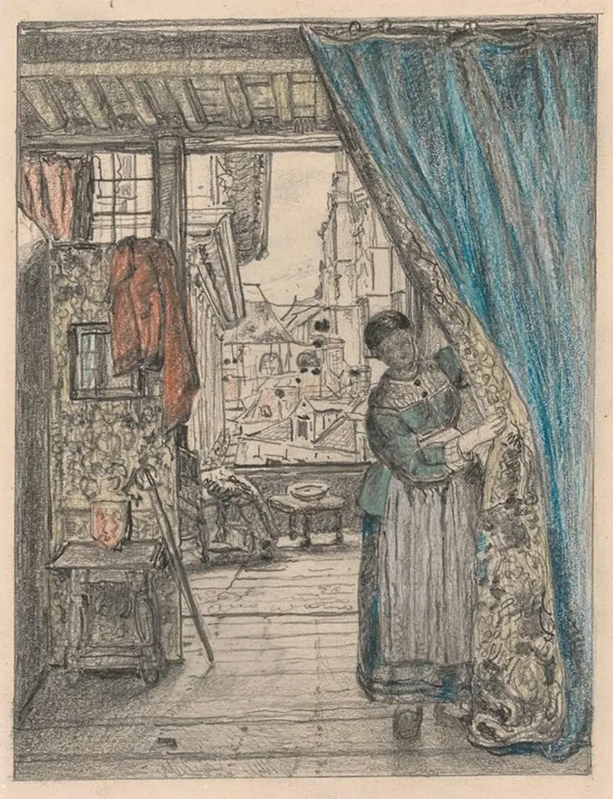 The Woman at the Curtain
