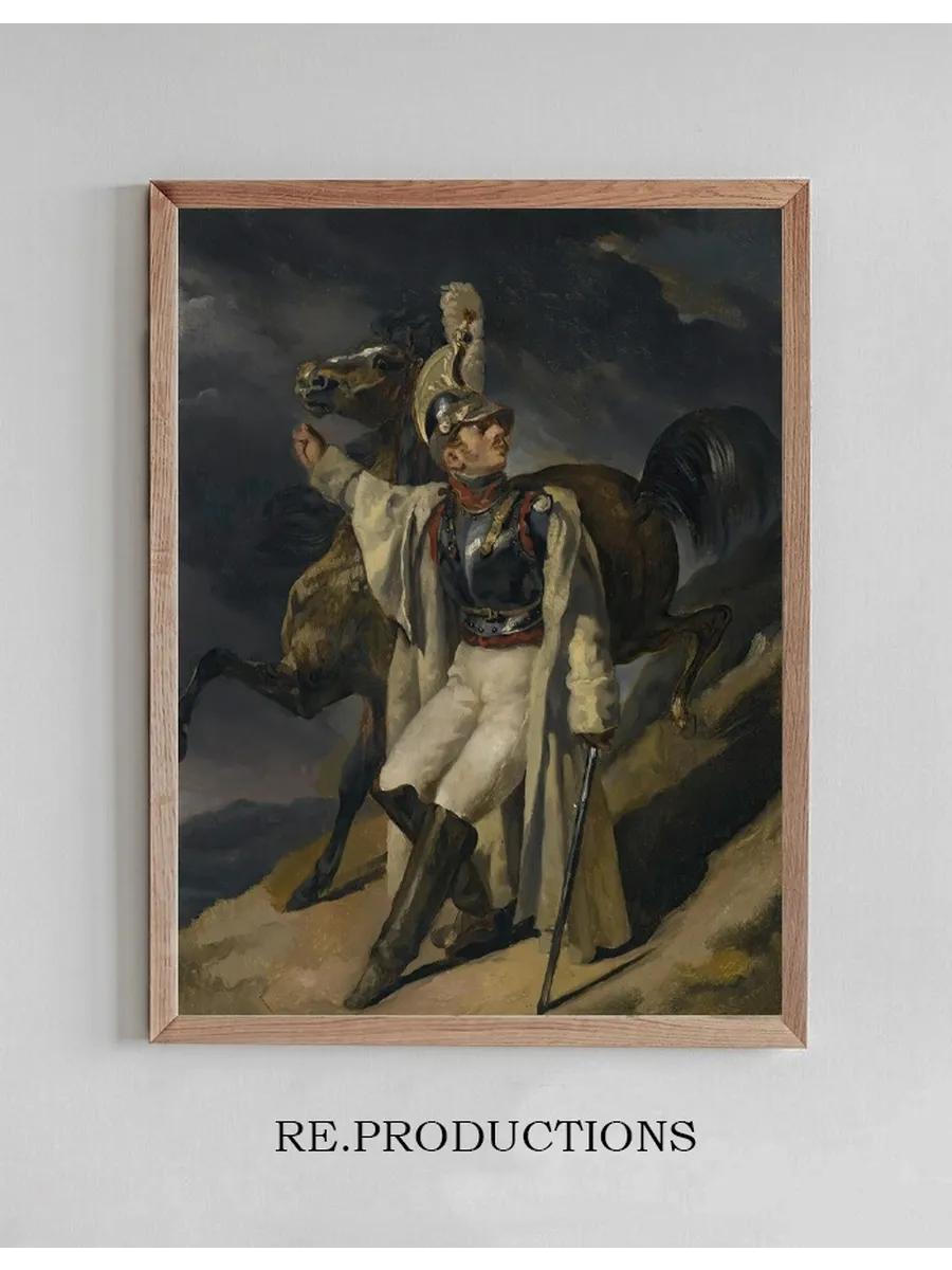 The Wounded Cuirassier, Study (Le Cuirassier Bless Quittant Le Feu, Esquisse)