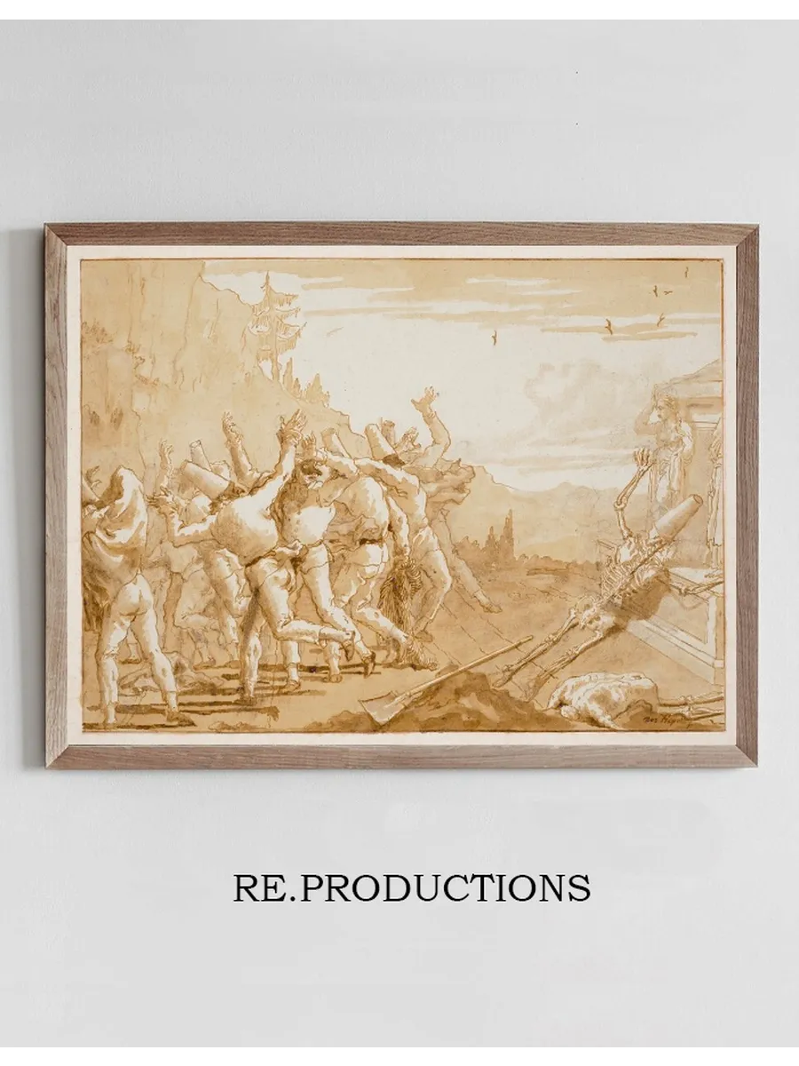 The Apparition of the Skeleton of Punchinello Before His Tomb