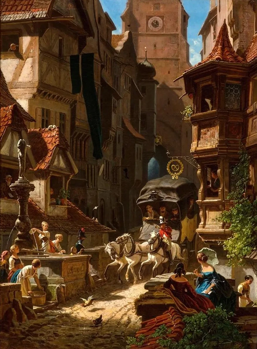 The Arrival of the Stagecoach