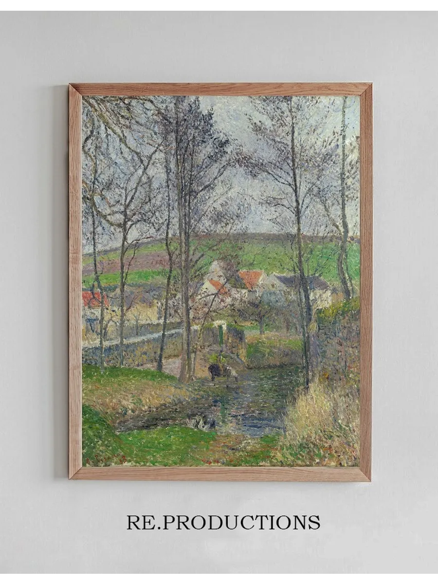 The Banks of the Viosne at Osny in Grey Weather, Winter