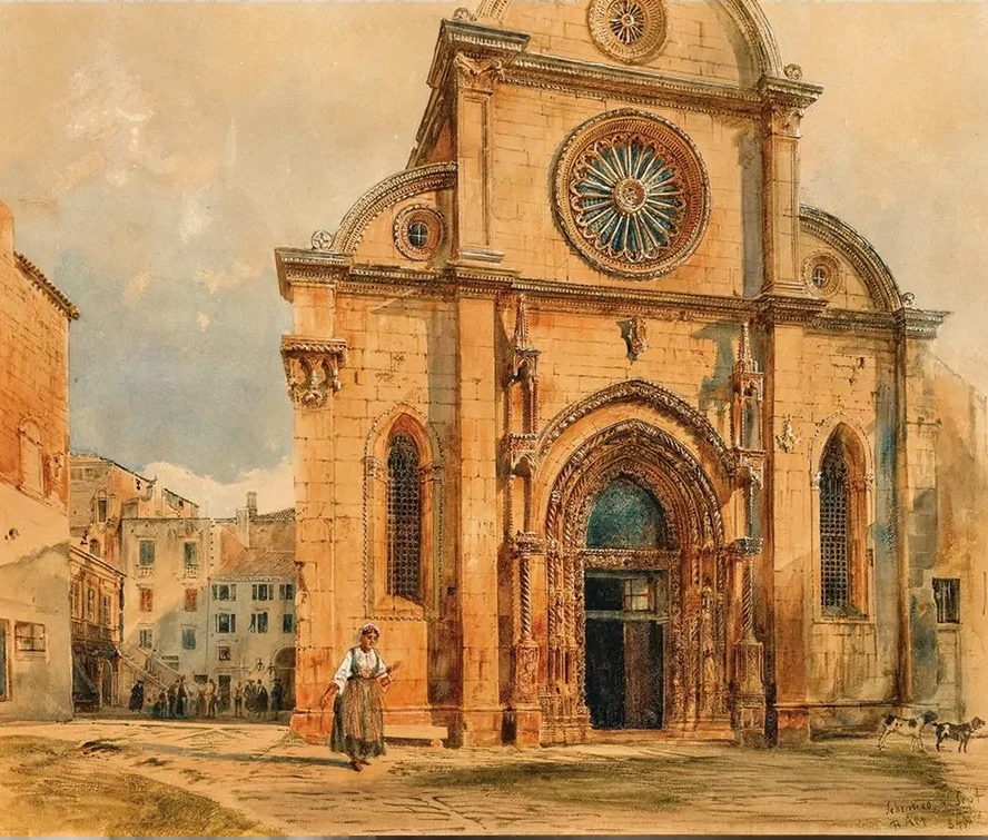 The Cathedral of Sebenico (sibenik) in Dalmatia