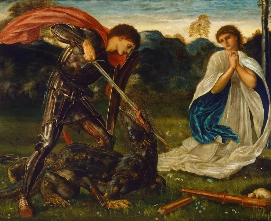 The fight St George kills the dragon VI