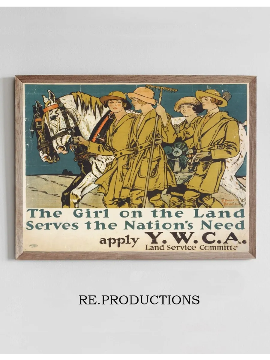 The girl on the land serves the nation's need Apply Y.W.C.A. Land Service Committee