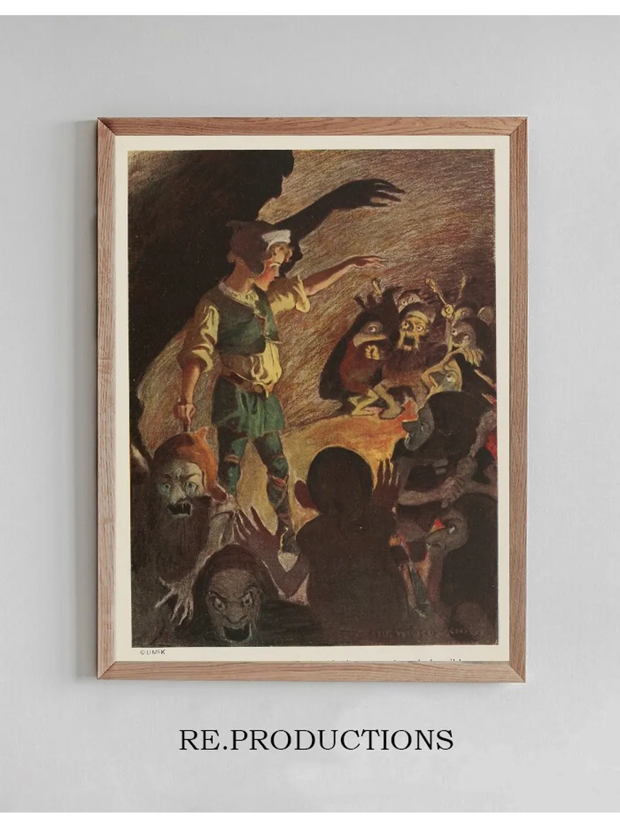 The Goblins Fell Back a Little When He Began, and Made Horrible Grimaces All Through the Rhyme