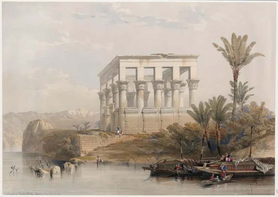 The Hyp Thral Temple at Phil Called the Bed of Pharaoh