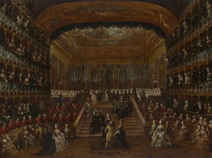 The Interior of the Teatro San Benedetto, Venice, with the 1782 Ball in Honor of the Conti del Nord