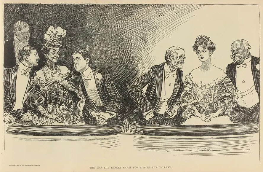 The Man She Really Cares for Sits in the Gallery