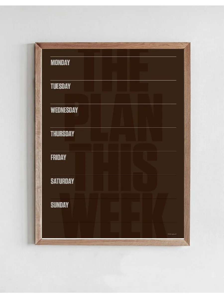 The Plan This Week
