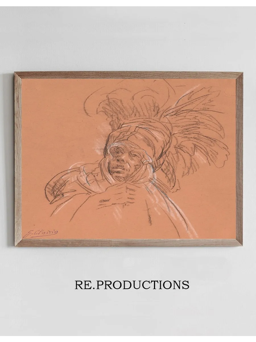 Theatrical Figure with Feathered Headdress