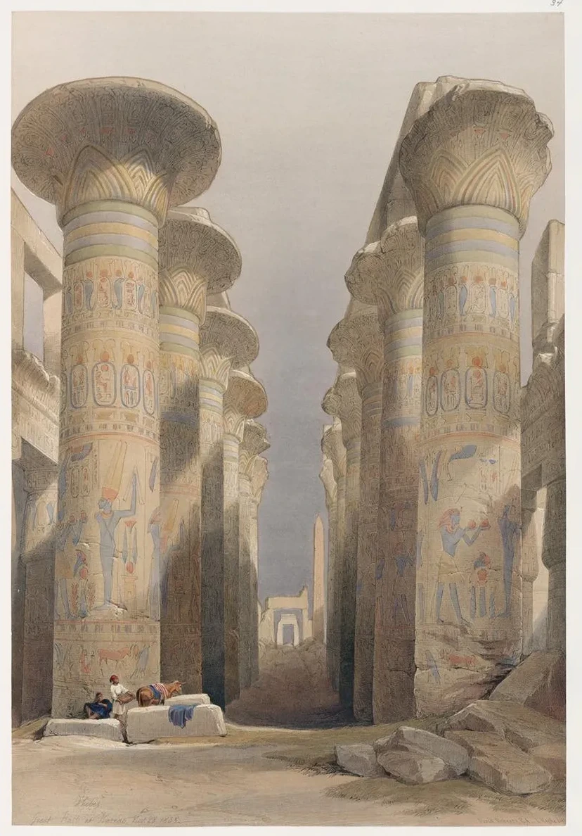 Thebes. Great Hall at Karnak. Nov. 28, 1838
