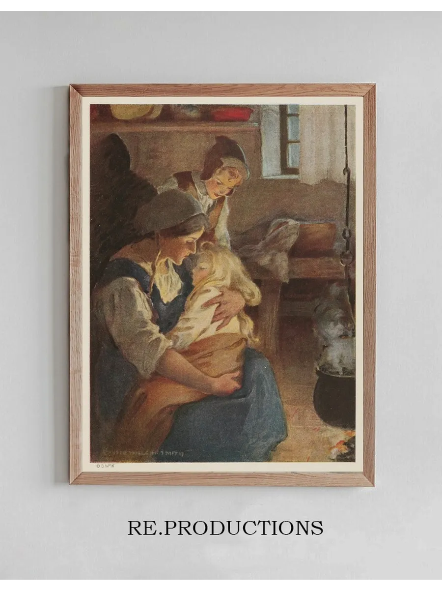 There Sat His Mother by the Fire, and in Her Arms Lay the Prmcess Fast Asleep