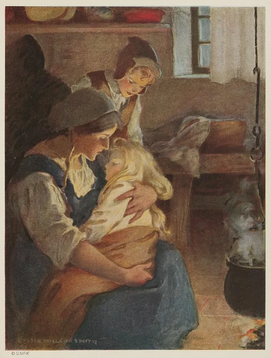There Sat His Mother by the Fire, and in Her Arms Lay the Prmcess Fast Asleep