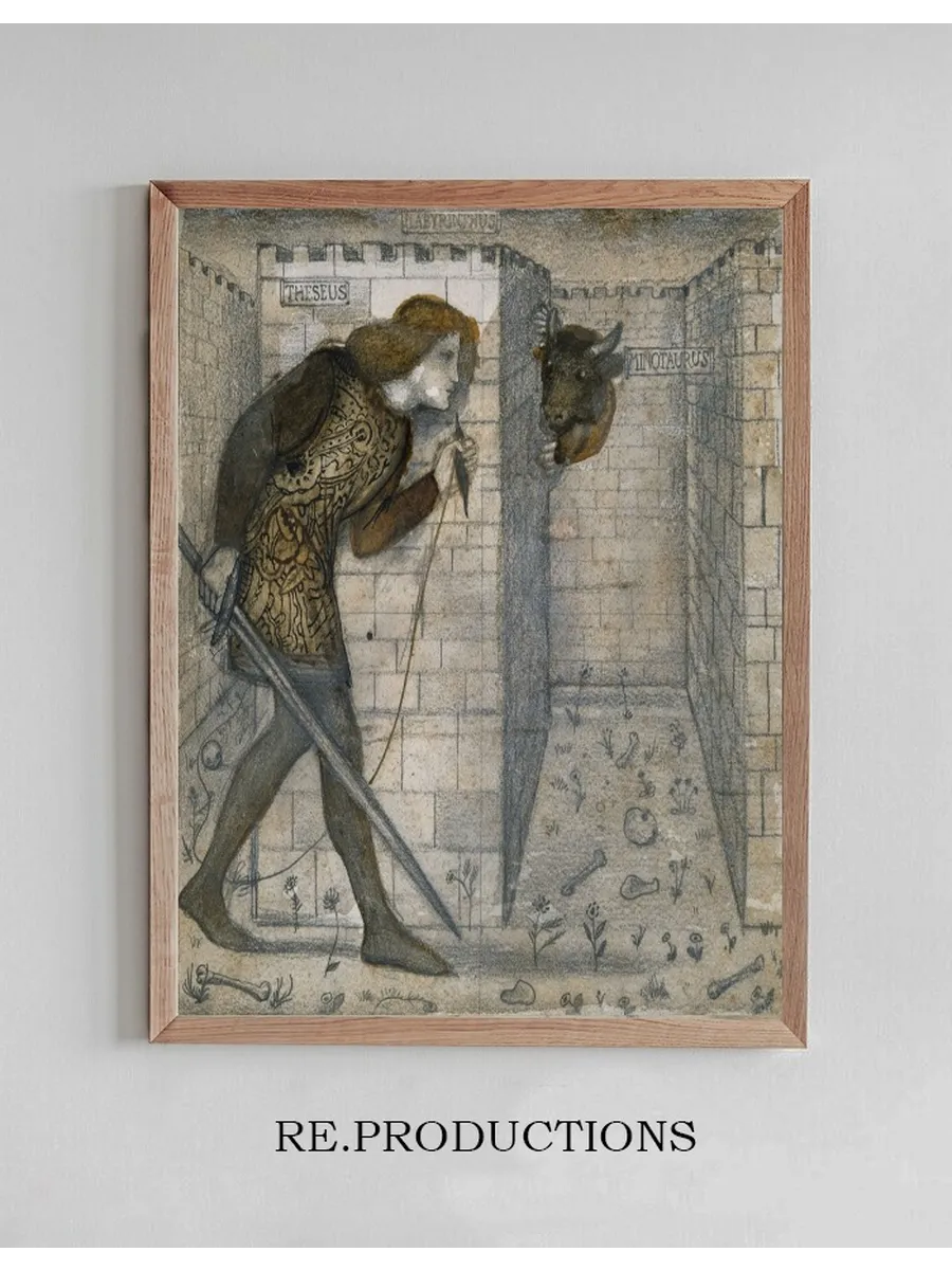 Theseus and the Minotaur in the Labyrinth