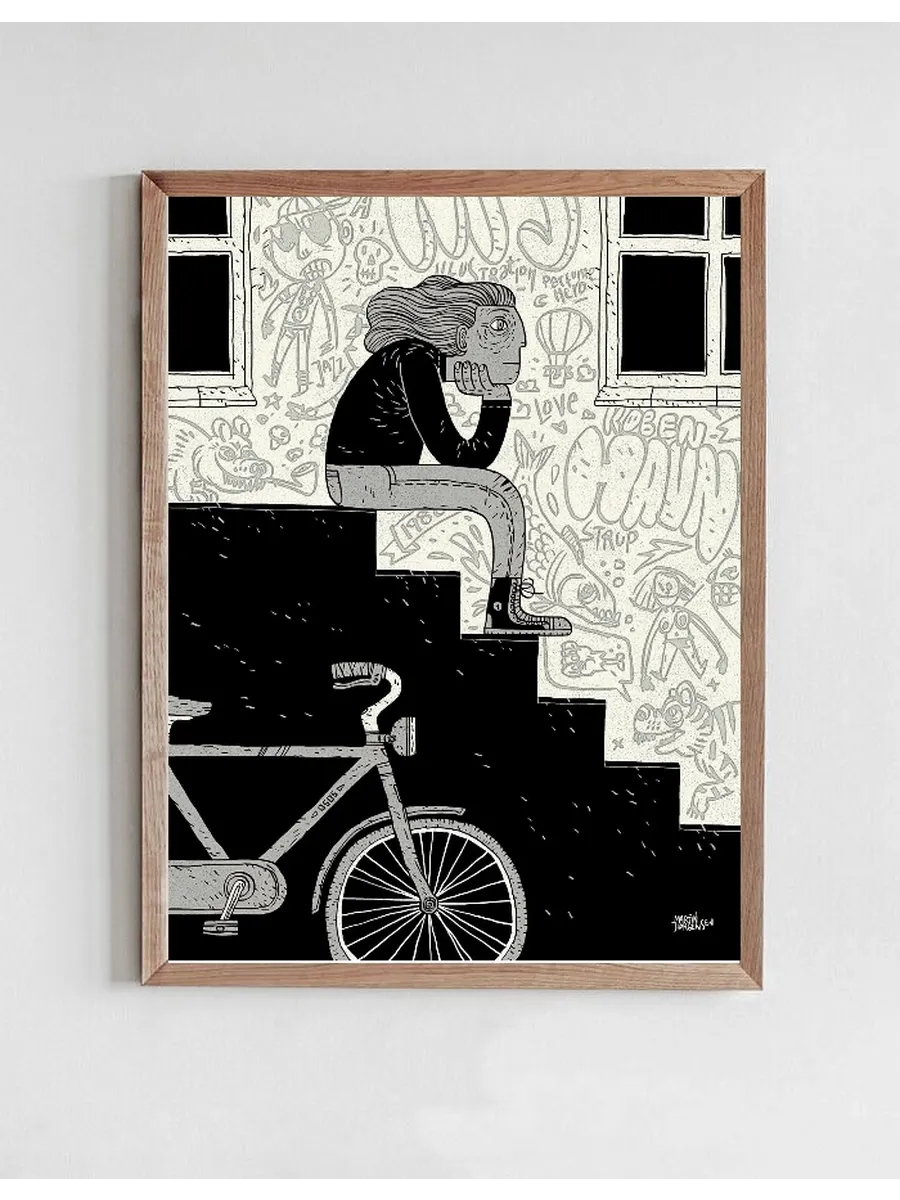 Thinker on Stair
