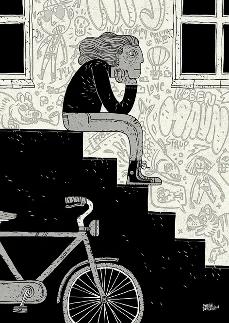 Thinker on Stair