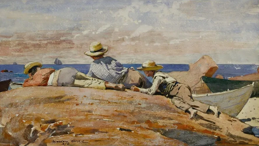 Three Boys on the Shore