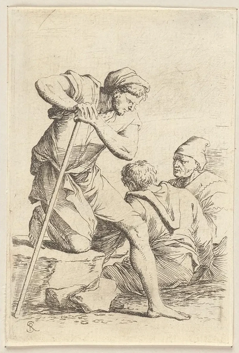 Three Men in Conversation