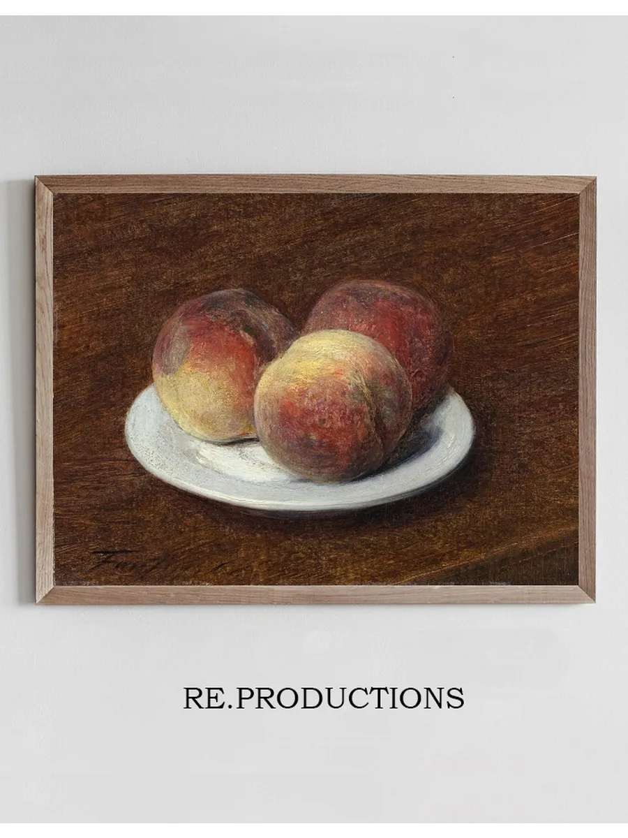 Three Peaches on a Plate