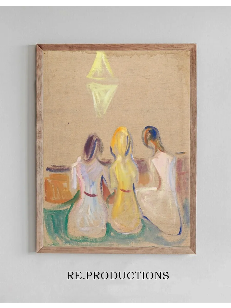 Three Seated Young Women