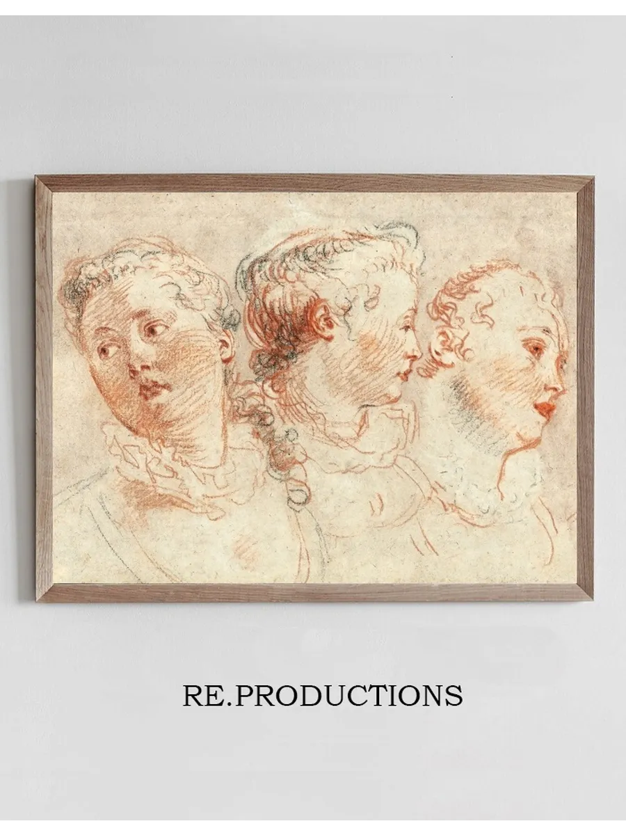Three Studies Of The Head Of A Woman