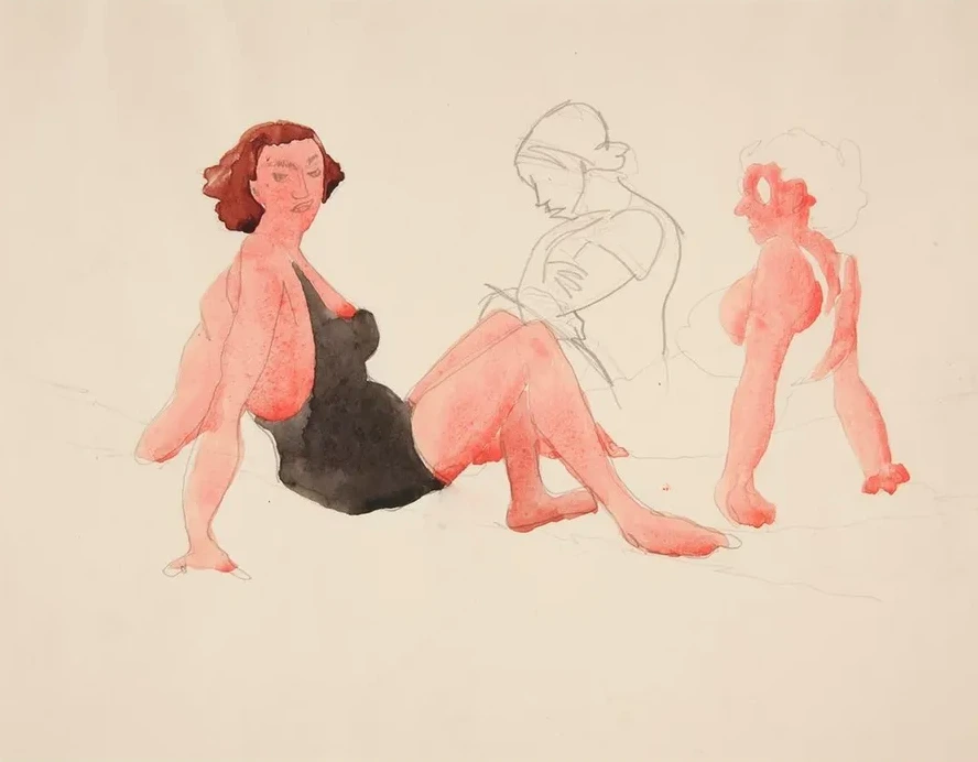 Three Women On the Beach,Provincetown