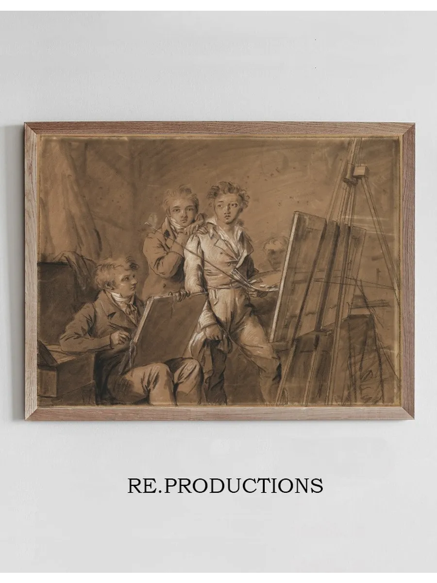 Three Young Artists in a Studio