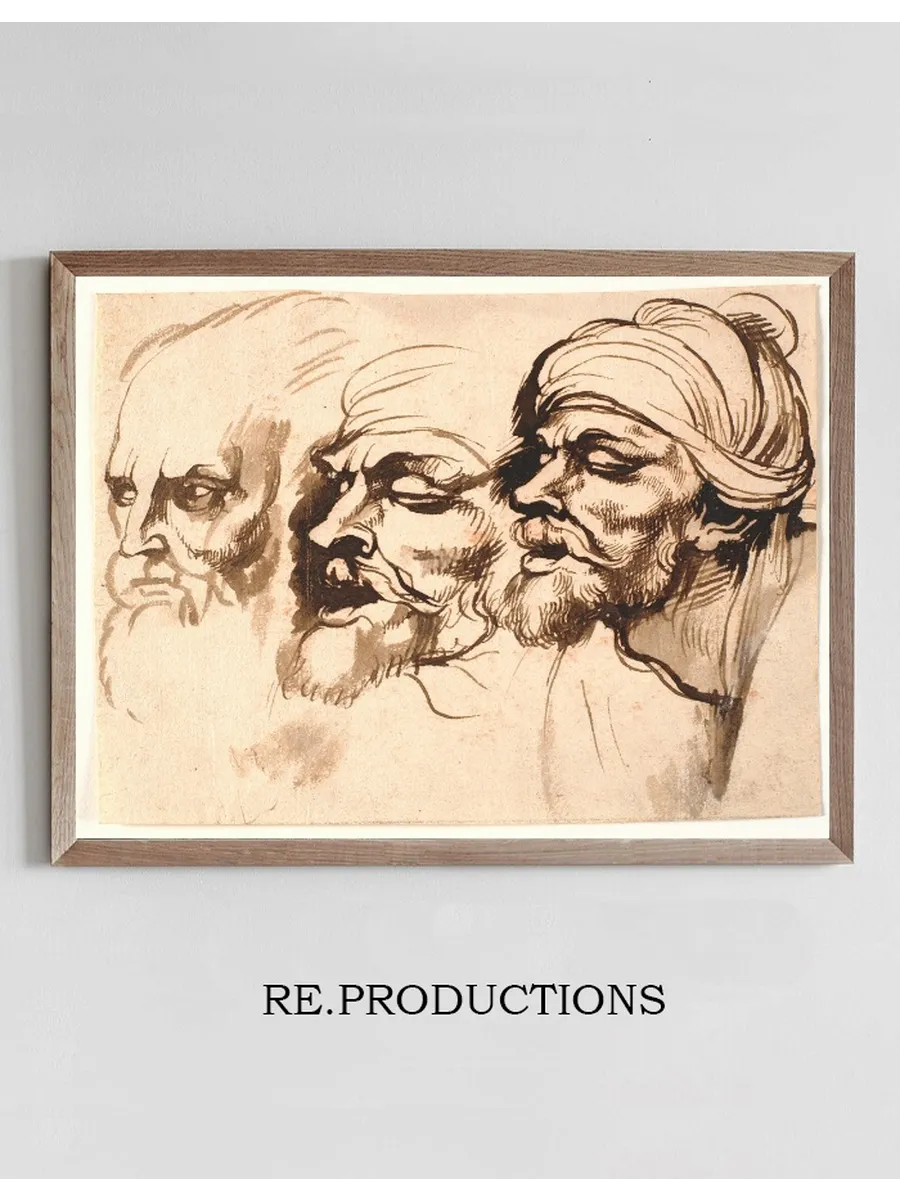 Three Male Heads