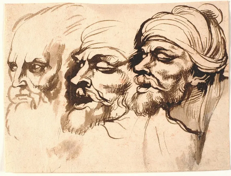 Three Male Heads